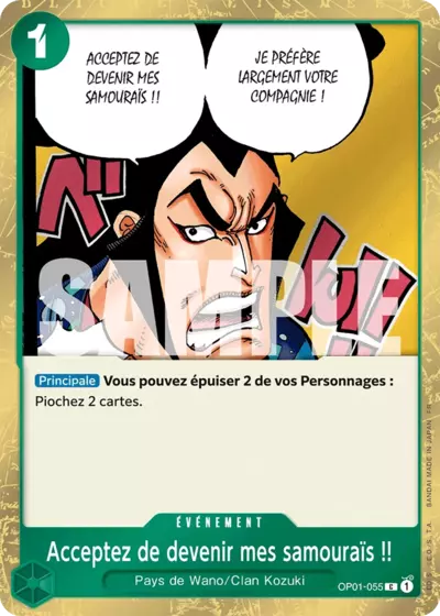 OP01-055 - Acceptez de devenir mes samouraïs !! V2 — Carte One Piece Premium Booster — The Best Vol.2 055