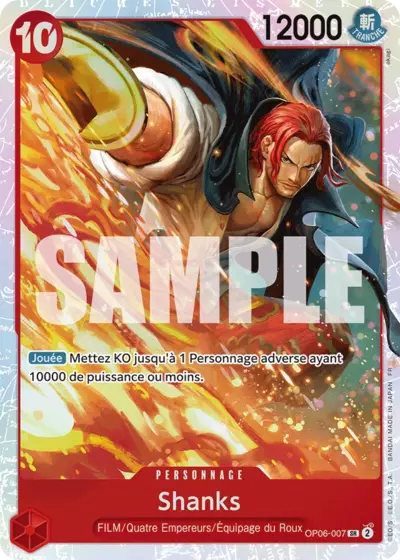 OP06-007 - Shanks — Carte One Piece Premium Booster — The Best Vol.2 007