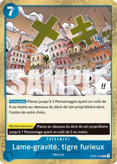 OP06-058 - Lame-gravité, tigre furieux — Carte One Piece Premium Booster — The Best Vol.2 058