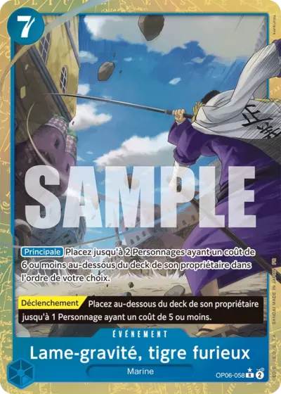 OP06-058 - Lame-gravité, tigre furieux V2 — Carte One Piece Premium Booster — The Best Vol.2 058