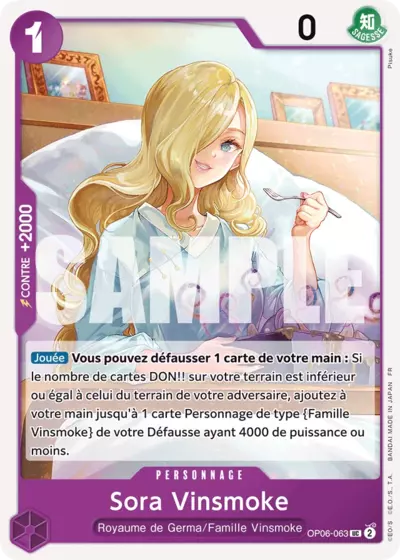 OP06-063 - Sora Vinsmoke — Carte One Piece Premium Booster — The Best Vol.2 063