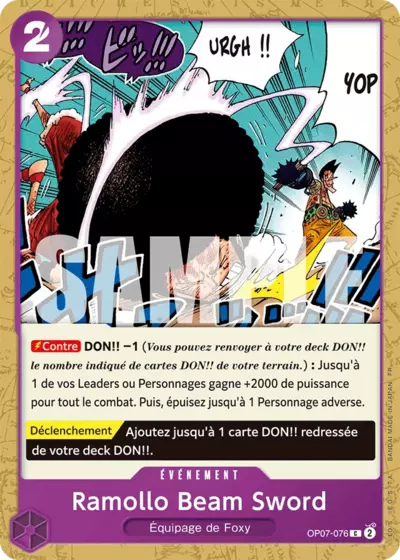 OP07-076 - Ramollo Beam Sword — Carte One Piece Premium Booster — The Best Vol.2 076