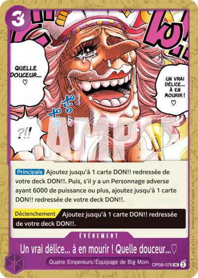 OP08-076 - Un vrai délice... à en mourir ! Quelle douceur...♡ — Carte One Piece Premium Booster — The Best Vol.2 076