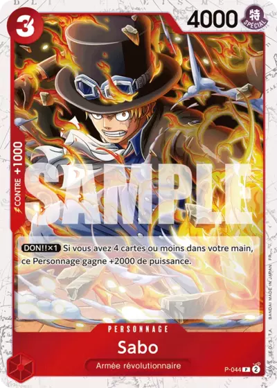 P-044 - Sabo V2 — Carte One Piece Premium Booster — The Best Vol.2 044