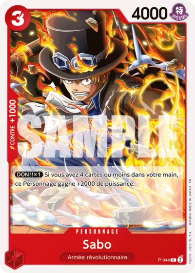 P-044 - Sabo — Carte One Piece Premium Booster — The Best Vol.2 044