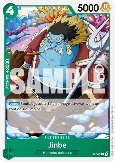 P-063 - Jinbe — Carte One Piece Premium Booster — The Best Vol.2 063