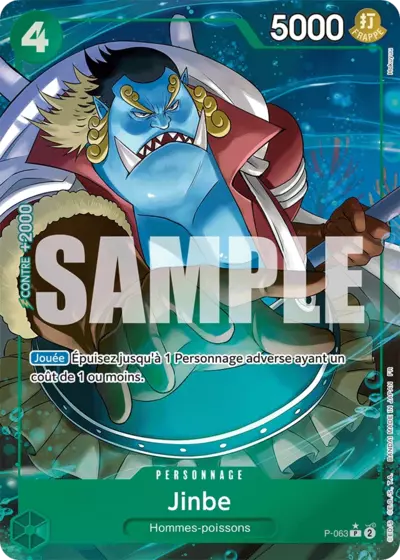 P-063 - Jinbe 2 V3 — Carte One Piece Premium Booster — The Best Vol.2 063