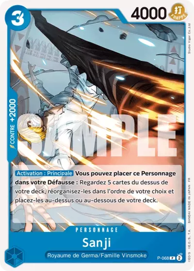 P-068 - Sanji — Carte One Piece Premium Booster — The Best Vol.2 068