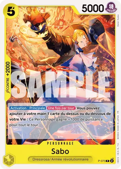 P-073 - Sabo — Carte One Piece Premium Booster — The Best Vol.2 073