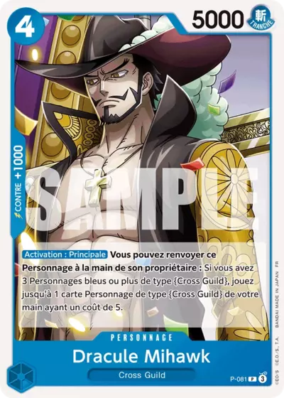 P-081 - Dracule Mihawk — Carte One Piece Premium Booster — The Best Vol.2 081