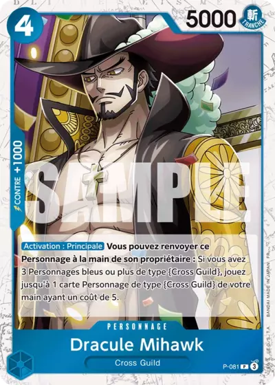 P-081 - Dracule Mihawk V2 — Carte One Piece Premium Booster — The Best Vol.2 081