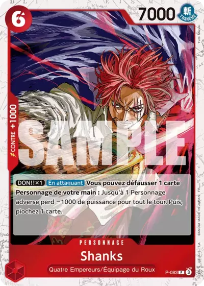 P-083 - Shanks V2 — Carte One Piece Premium Booster — The Best Vol.2 083