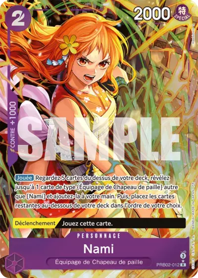 PRB02-012 - Nami V2 (PRB02 Parallèle) — Carte One Piece Premium Booster — The Best Vol.2 012