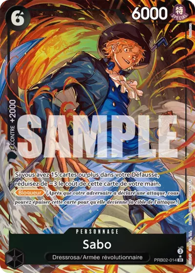 PRB02-014 - Sabo V2 (PRB02 Parallèle) — Carte One Piece Premium Booster — The Best Vol.2 014