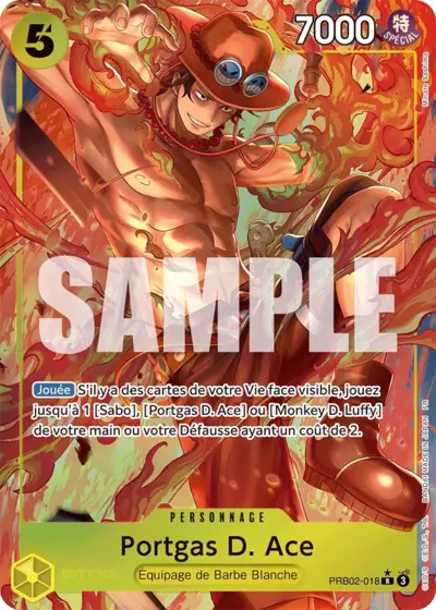 PRB02-018 - Portgas D. Ace V2 (PRB02 Parallèle) — Carte One Piece Premium Booster — The Best Vol.2 018