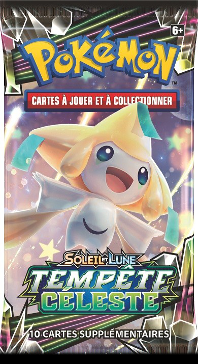 Booster Pokémon Tempête Céleste illustration Jirachi, scellé français