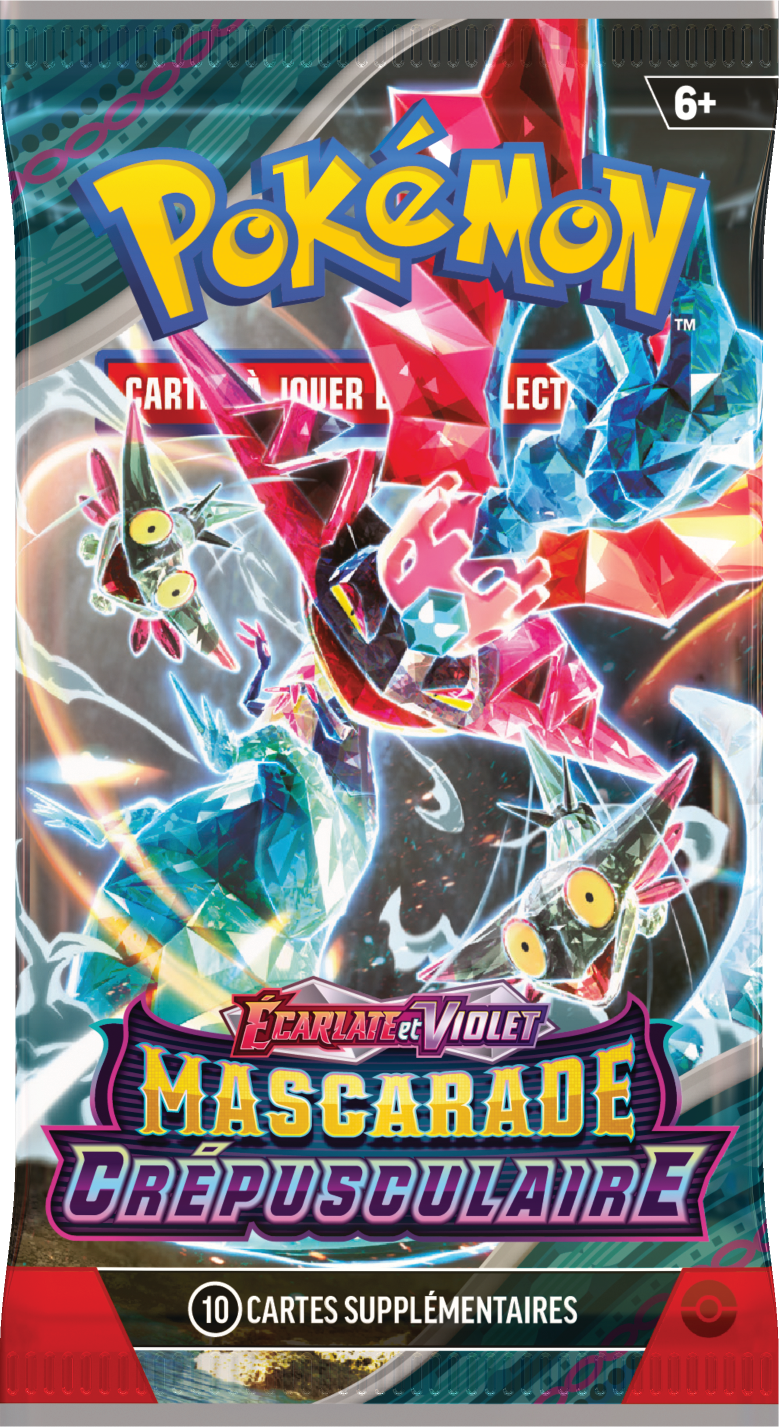 Booster Pokémon Mascarade Crépusculaire illustration Lanssorien Téracristal, scellé français