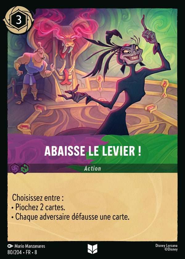 080/204 - Abaisse le levier ! — Carte Disney Lorcana Le Règne de Jafar 80/204