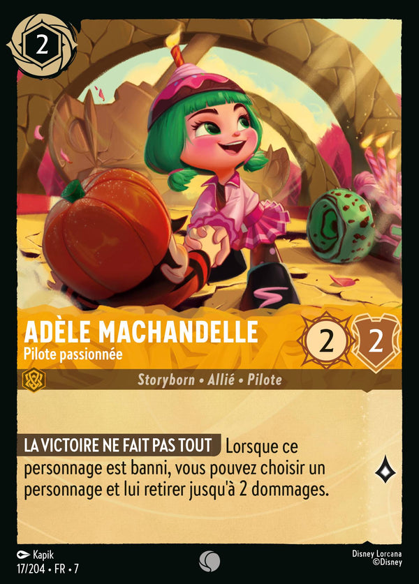017/204 - Adèle Machandelle - Pilote passionnée — Carte Disney Lorcana L'île d'Archazia 17/204