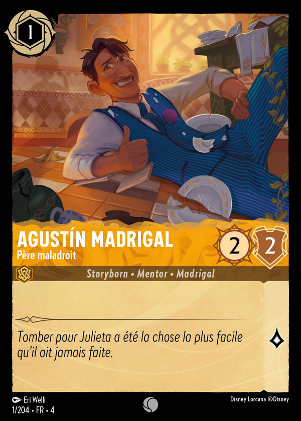 Agustín Madrigal - Père maladroit — Carte Disney Lorcana 1 Le Retour d'Ursula