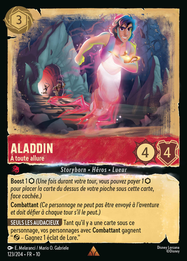 Aladdin - À toute allure — Carte Disney Lorcana 123 Lueurs dans les Profondeurs