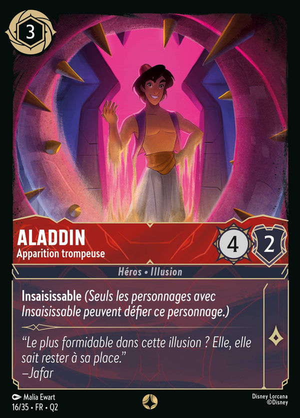 Aladdin - Apparition trompeuse — Carte Disney Lorcana 16 Quête des Illumineurs: Vol au palais