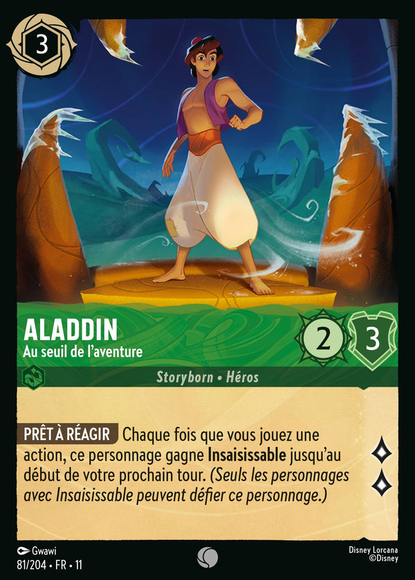 081/204 - Aladdin - Au seuil de l'aventure — Carte Disney Lorcana Givresort 81/204