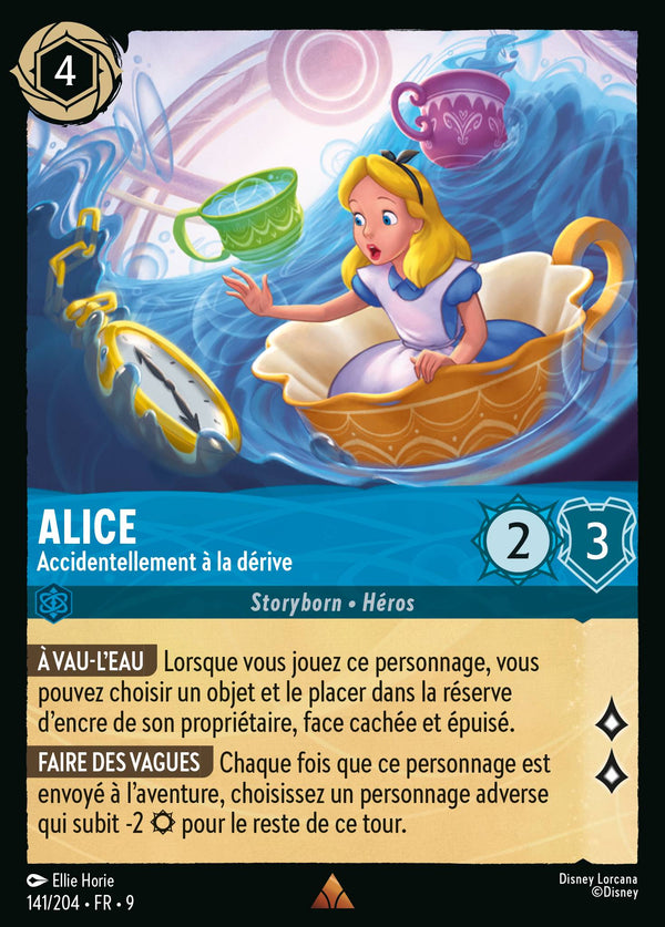 Alice - Accidentellement à la dérive — Carte Disney Lorcana 141 Fabuleux