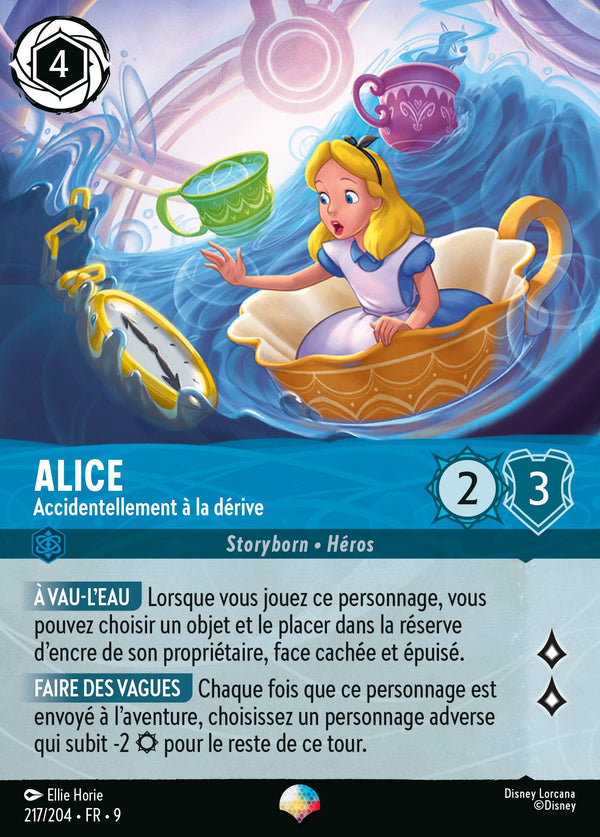 217/204 - Alice - Accidentellement à la dérive — Carte Disney Lorcana Fabuleux 217/204