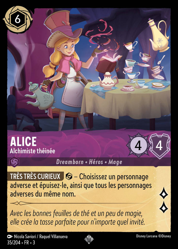 035/204 - Alice - Alchimiste théinée — Carte Disney Lorcana Les Terres d'Encres 35/204