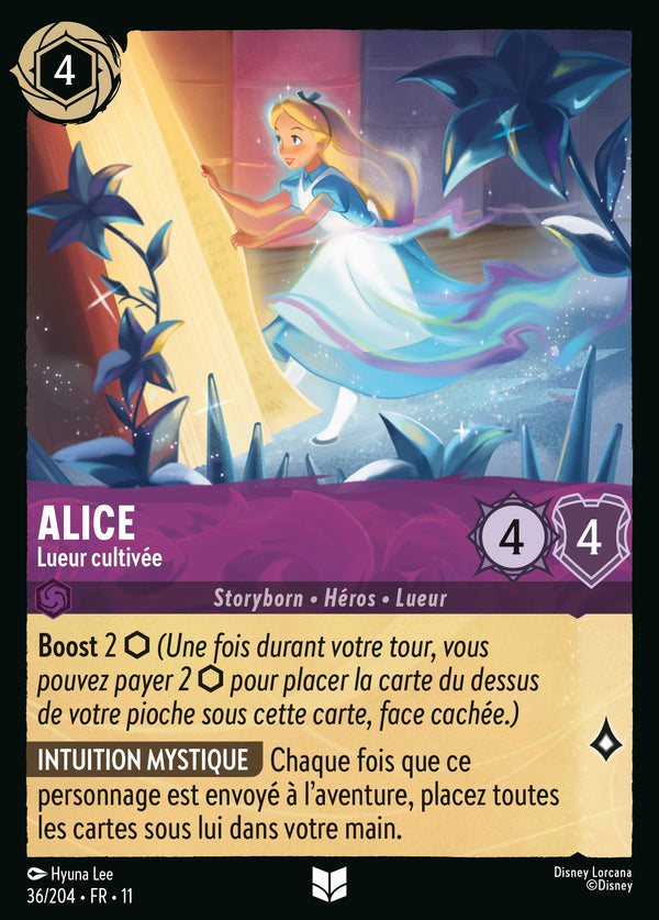 036/204 - Alice - Lueur cultivée — Carte Disney Lorcana Givresort 36/204