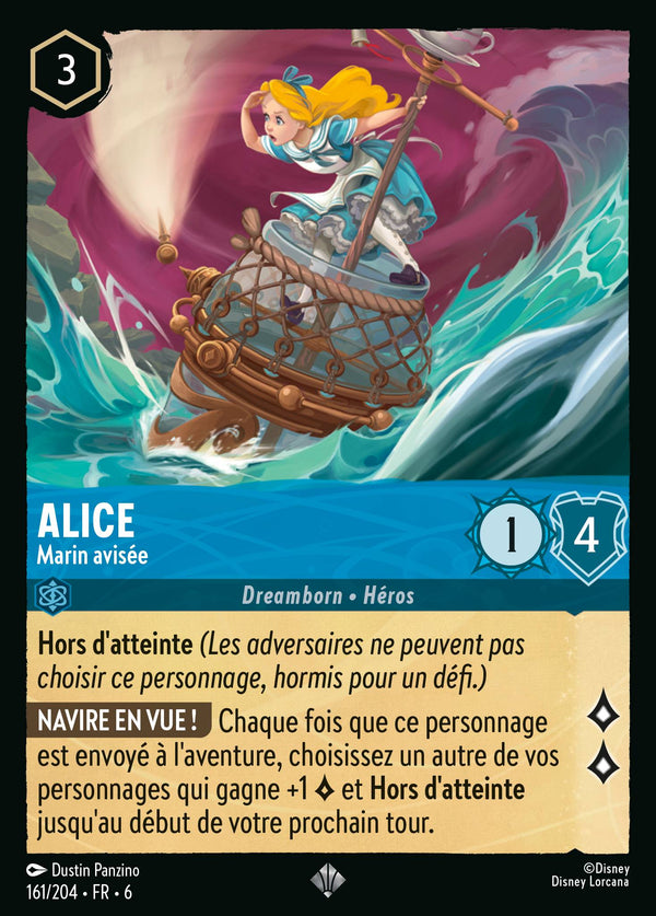 161/204 - Alice - Marin avisée — Carte Disney Lorcana La Mer Azurite 161/204
