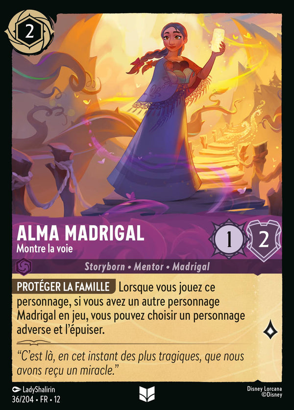 036/204 - Alma Madrigal - Montre la voie — Carte Disney Lorcana Contrées Inconnues 36/204
