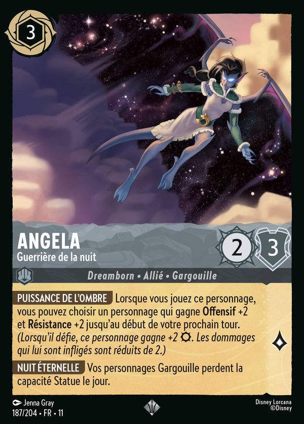 187/204 - Angela - Guerrière de la nuit — Carte Disney Lorcana Givresort 187/204