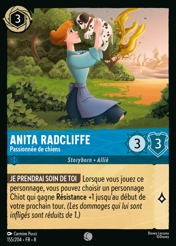 155/204 - Anita Radcliffe - Passionnée de chiens — Carte Disney Lorcana Le Règne de Jafar 155/204