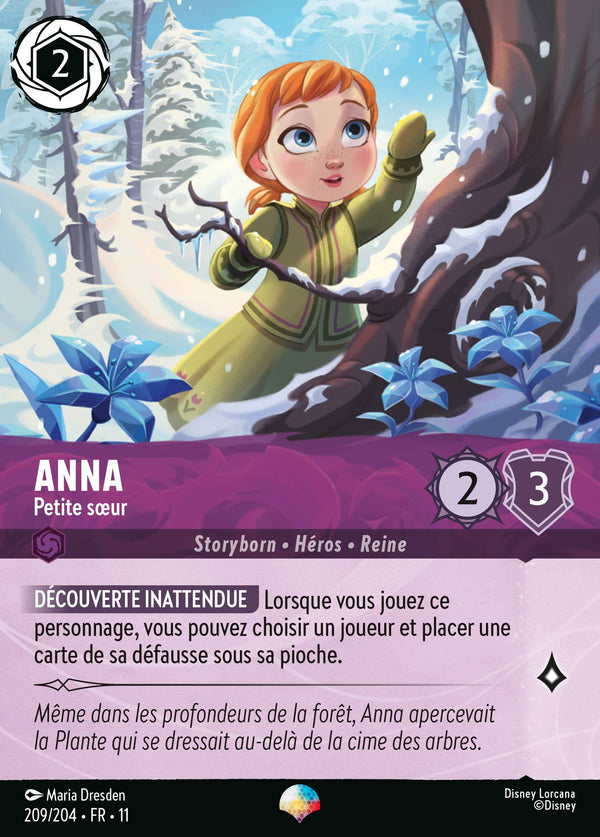 209/204 - Anna - Petite sœur — Carte Disney Lorcana Givresort 209/204