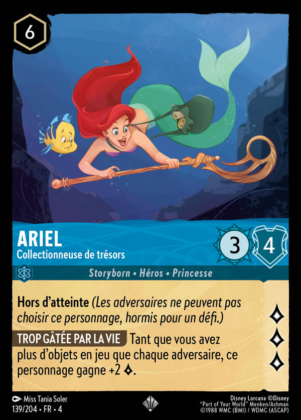 139/204 - Ariel - Collectionneuse de trésors — Carte Disney Lorcana Le Retour d'Ursula 139/204
