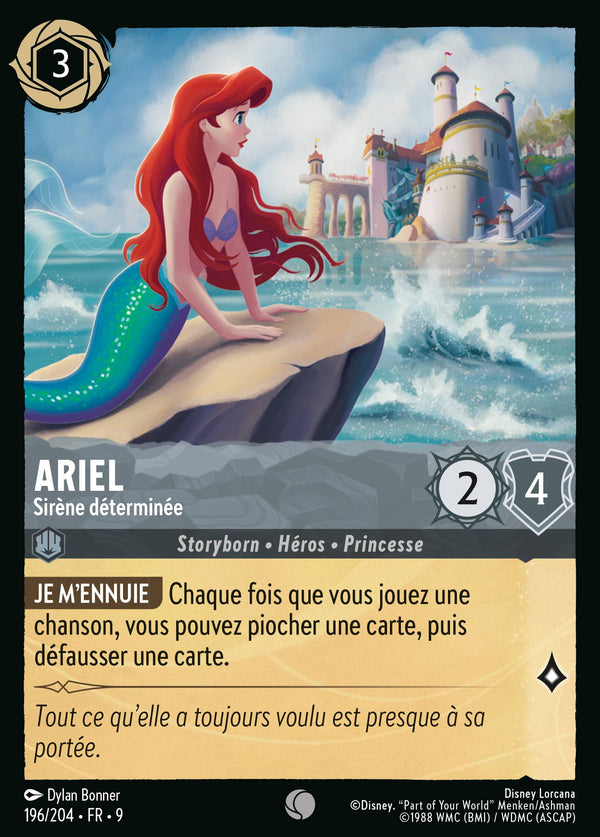 196/204 - Ariel - Sirène déterminée — Carte Disney Lorcana Fabuleux 196/204
