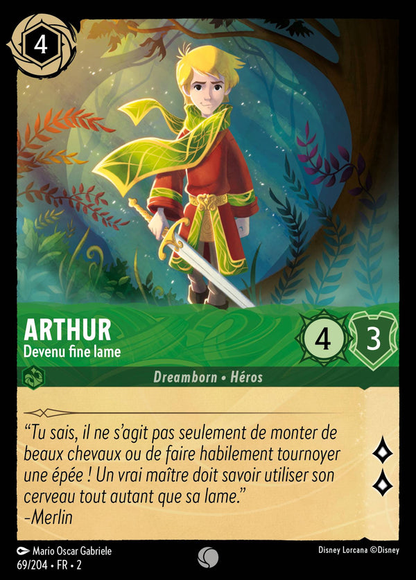 069/204 - Arthur - Devenu fine lame — Carte Disney Lorcana L'Ascension des Floodborn 69/204