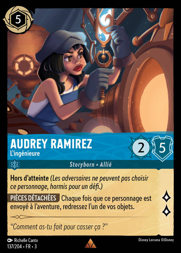 137/204 - Audrey Ramirez - L'ingénieure — Carte Disney Lorcana Les Terres d'Encres 137/204