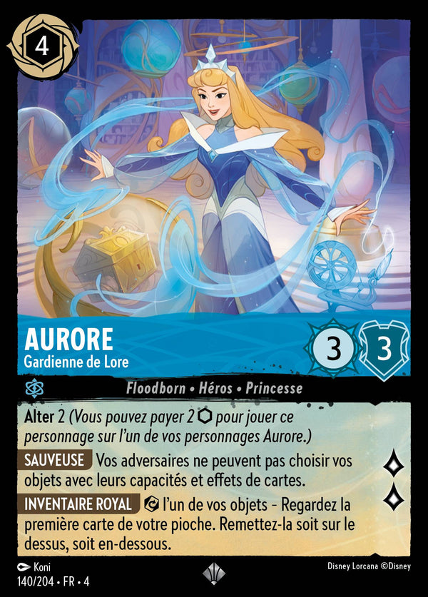 140/204 - Aurore - Gardienne de Lore — Carte Disney Lorcana Le Retour d'Ursula 140/204