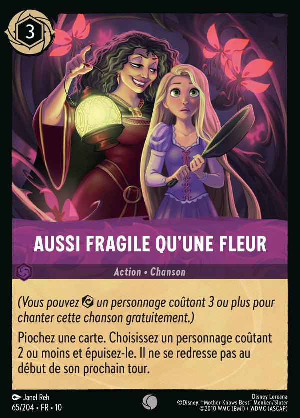 065/204 - Aussi fragile qu'une fleur — Carte Disney Lorcana Lueurs dans les Profondeurs 65/204