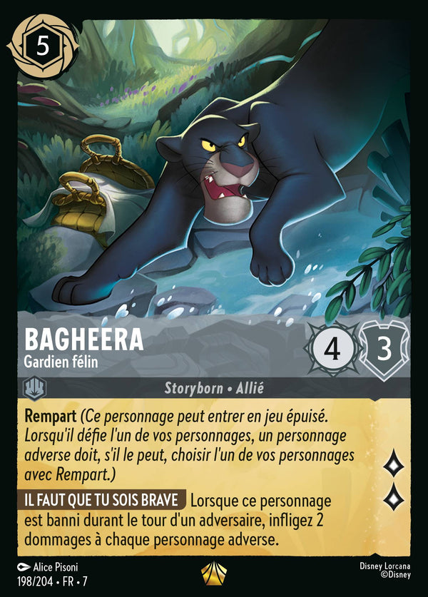 198/204 - Bagheera - Gardien félin — Carte Disney Lorcana L'île d'Archazia 198/204