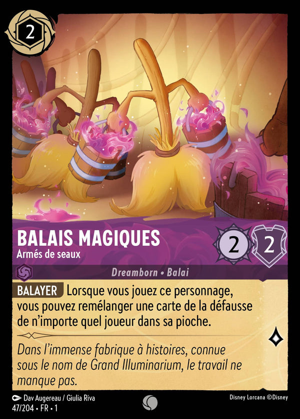 047/204 - Balais magiques - Armés de seaux — Carte Disney Lorcana Premier Chapitre 47/204