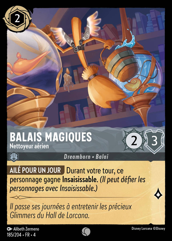 185/204 - Balais magiques - Nettoyeur aérien — Carte Disney Lorcana Le Retour d'Ursula 185/204