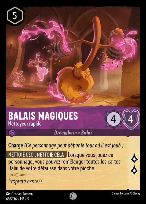 045/204 - Balais magiques - Nettoyeur rapide — Carte Disney Lorcana Les Terres d'Encres 45/204