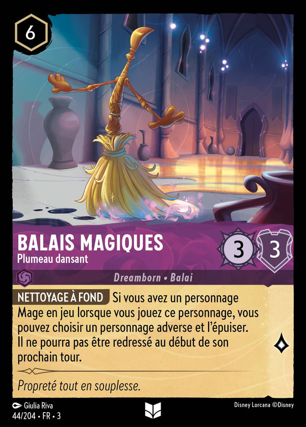 044/204 - Balais magiques - Plumeau dansant — Carte Disney Lorcana Les Terres d'Encres 44/204