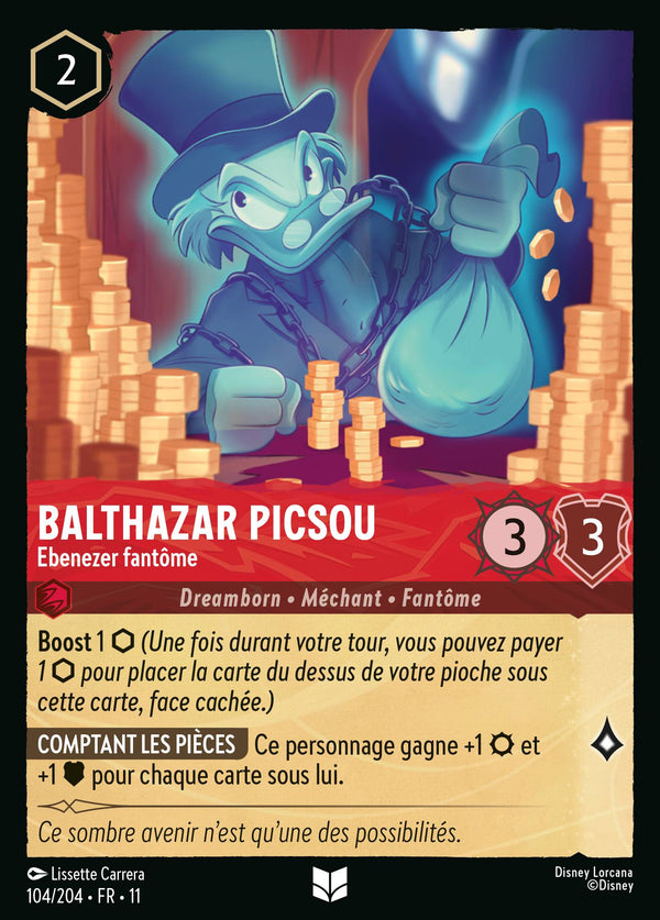 104/204 - Balthazar Picsou - Ebenezer fantôme — Carte Disney Lorcana Givresort 104/204