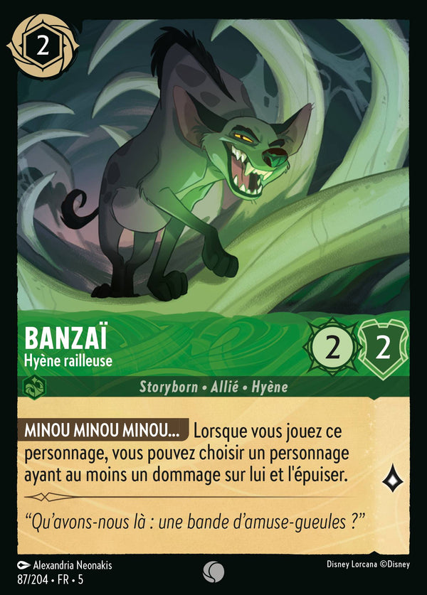 087/204 - Banzaï - Hyène railleuse — Carte Disney Lorcana Ciel Scintillant 87/204