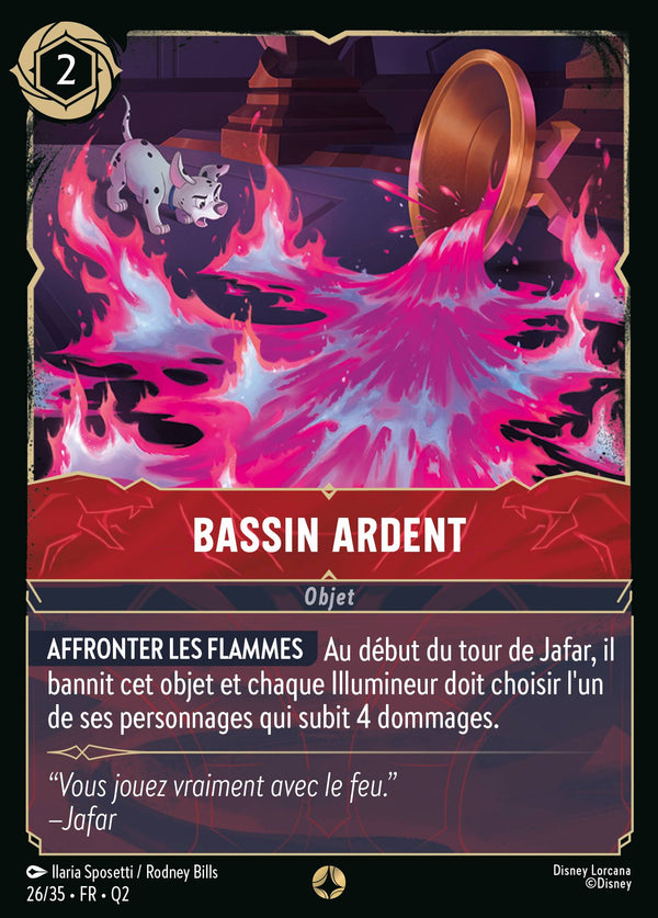 Bassin ardent — Carte Disney Lorcana 26 Quête des Illumineurs: Vol au palais